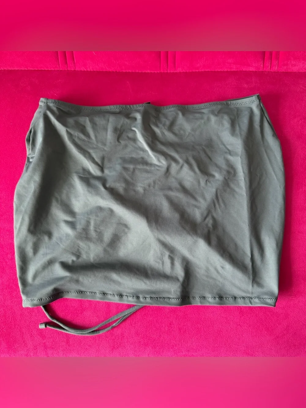 SKIMS Swim Charcoal Drawstring Ruched Mini Skirt